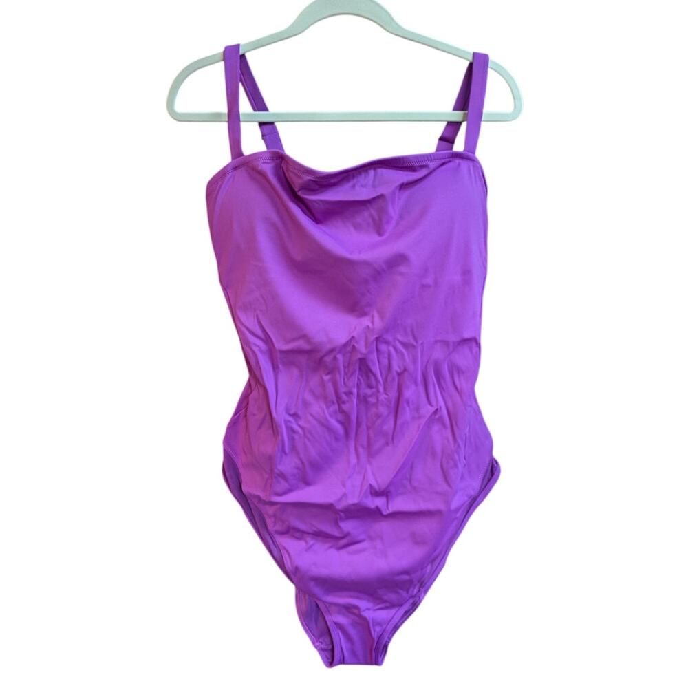 TA3 Squarey Mesh Contour One Piece Swimsuit Orchid 3X Reg Long NWT - Picture 2 of 4